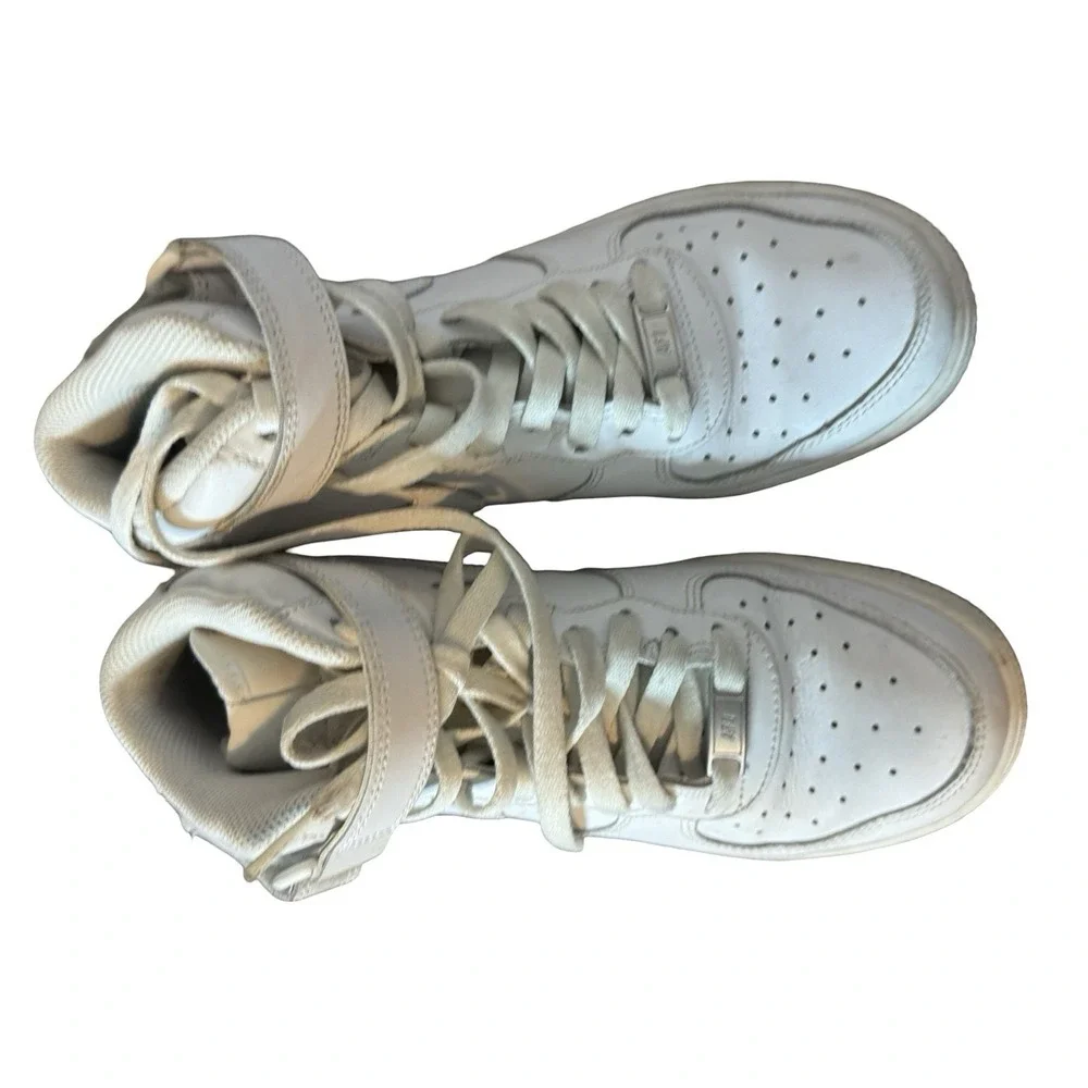 Nike Air Force 1 LE Mid Triple White Sneakers Shoes GS DH2933-111 Youth Size 6.5